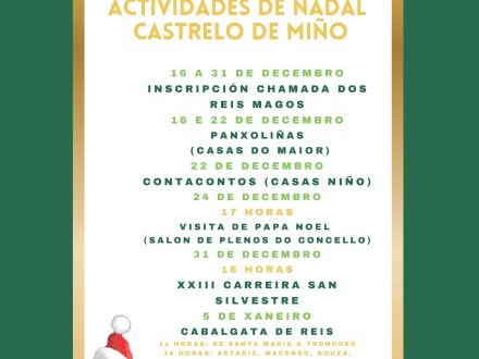 ACTIVIDADES NADAL CASTRELO DE MIO