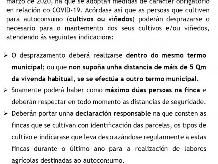 NOTA INFORMATIVA: Medidas de carcter obrigatorio en relacin co Covid-19