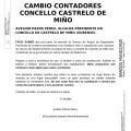 Cambio de contadores de auga
